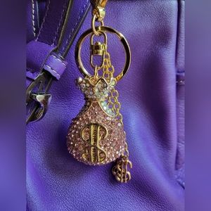Rhinestone Money Bags Bag Charm 💰